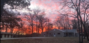 A recent February sunrise at Del-Haven.